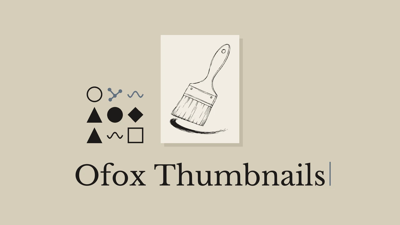 Ofox Thumbnails 제목 위의 붓 선화