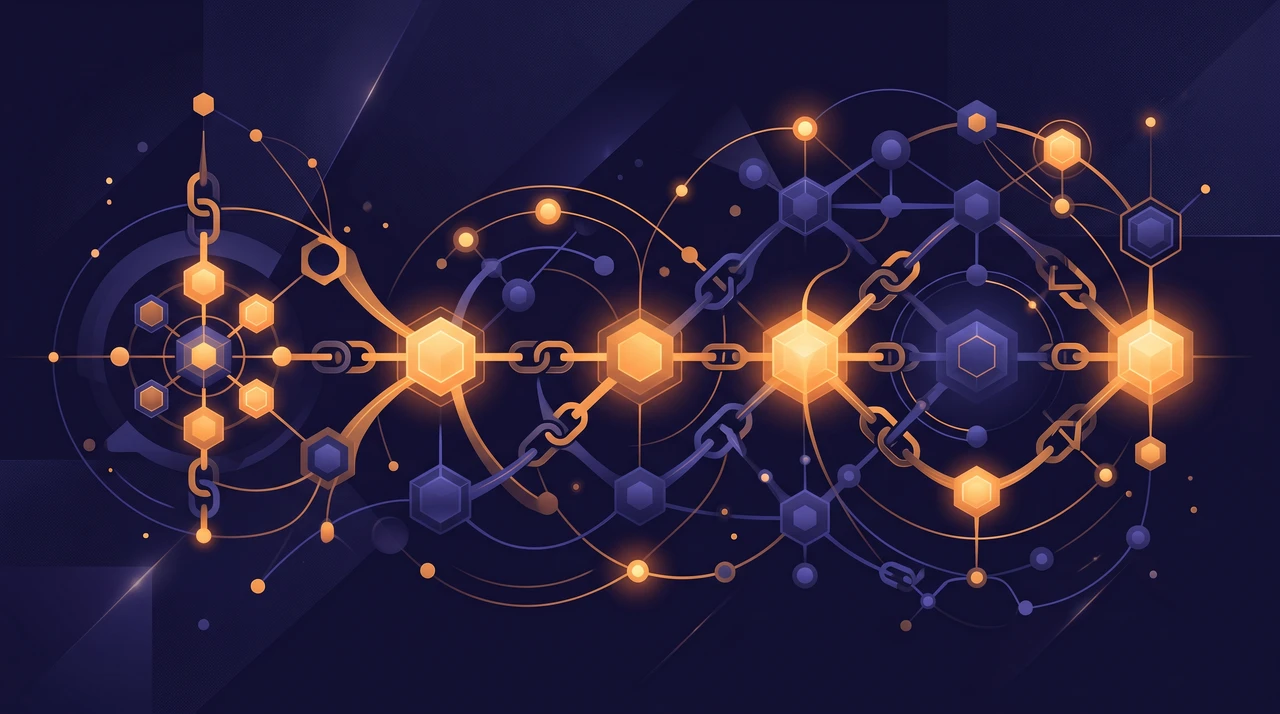 Abstract geometric illustration of interconnected nodes representing AI agent lifecycle events