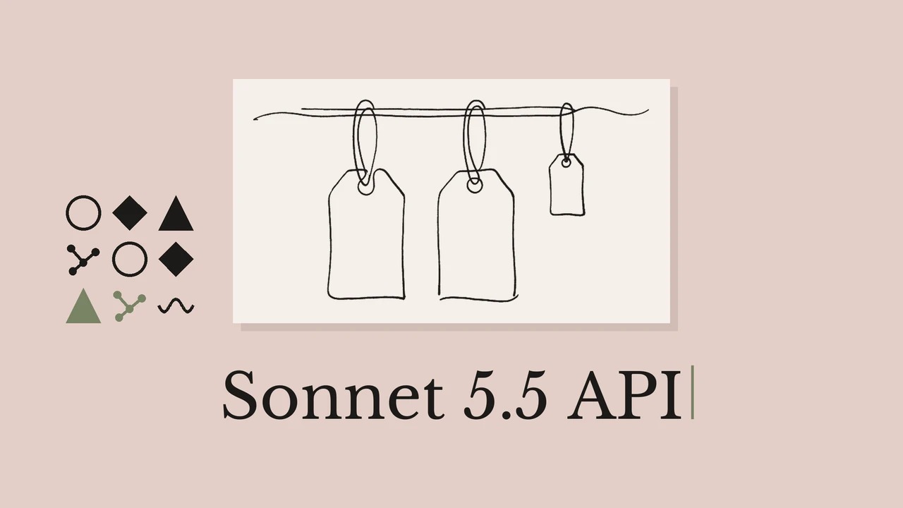 가격표를 그린 선화와 Sonnet 5.5 API 제목.