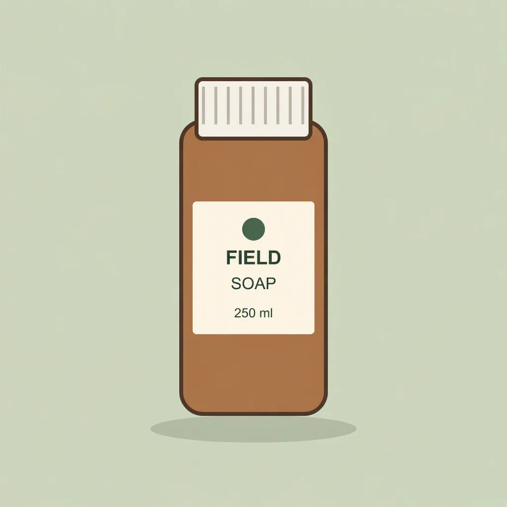 Flare edited bottle on a pale green background