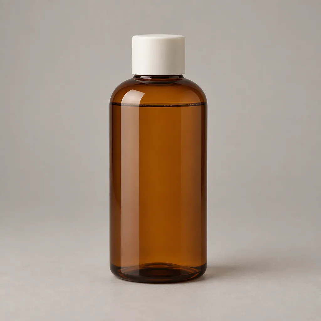Sunburst generated amber bottle