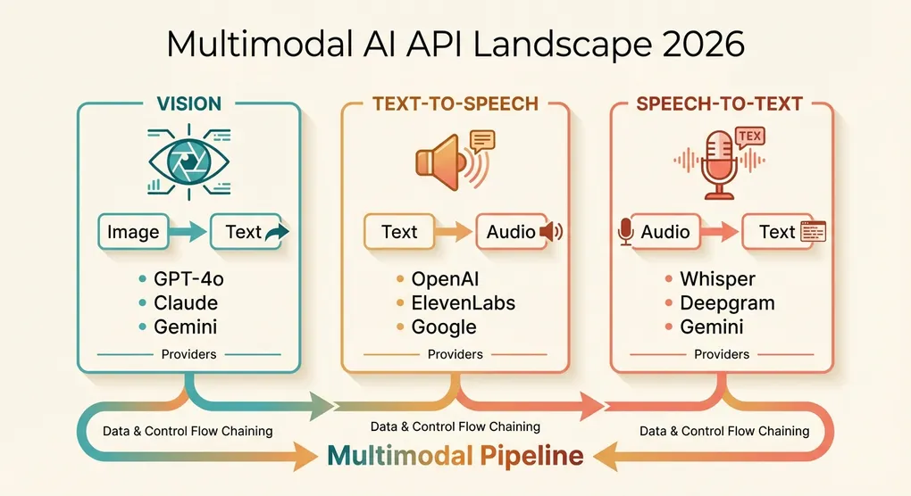 Multimodal AI APIs 2026: Vision, TTS & Transcription Guide