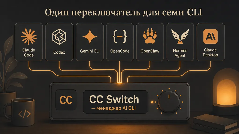 CC Switch: Claude Code, Codex и 5 CLI в одном (2026)