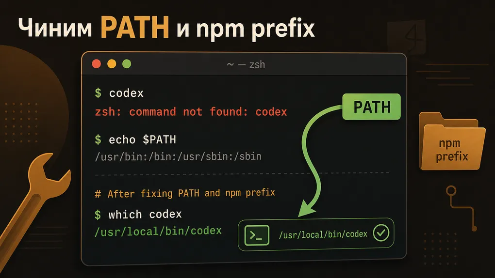 codex: command not found — 7 решений для npm install -g @openai/codex