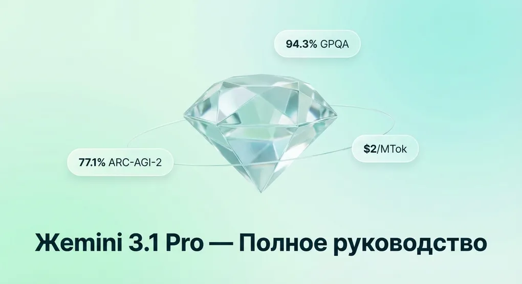 Gemini 3.1 Pro API: бенчмарки, цены и подключение из России (2026)