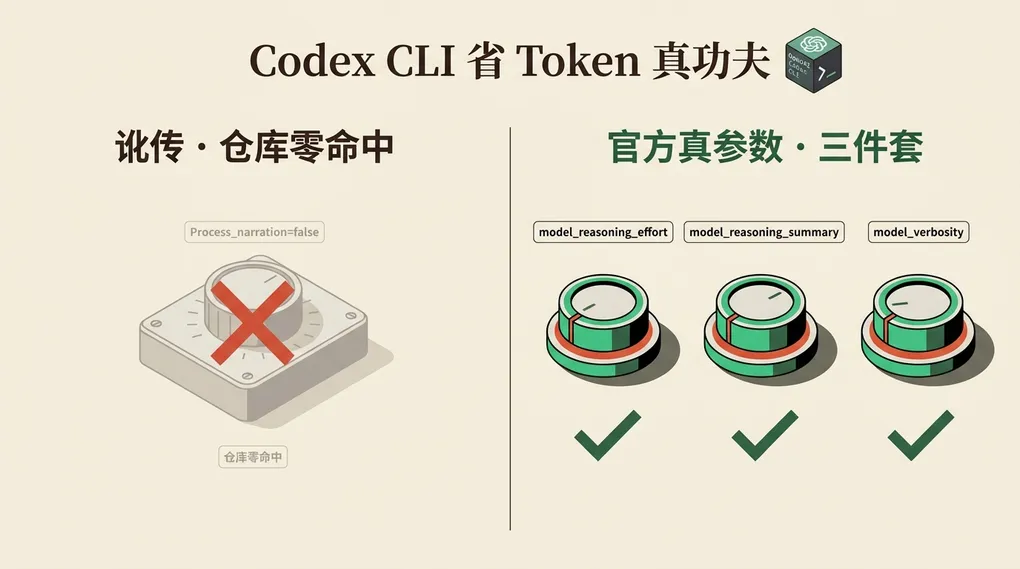 Codex CLI 省 Token 真功夫：把那条火爆的"三招"扒到底（2026）