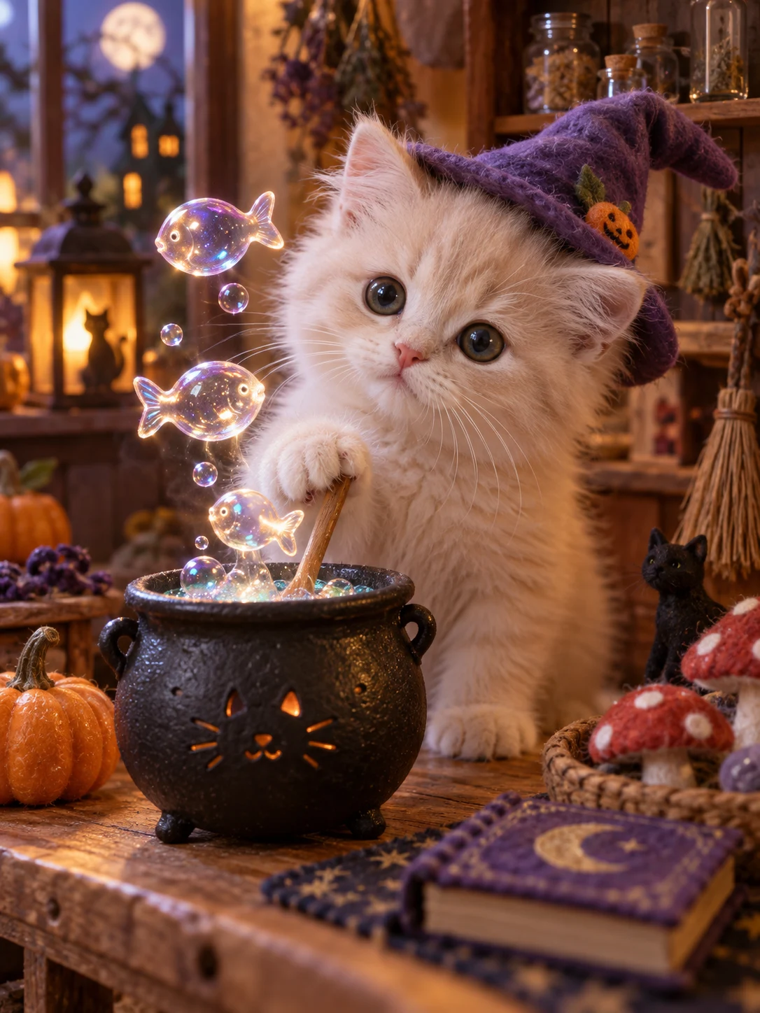 Котёнок варит зелье