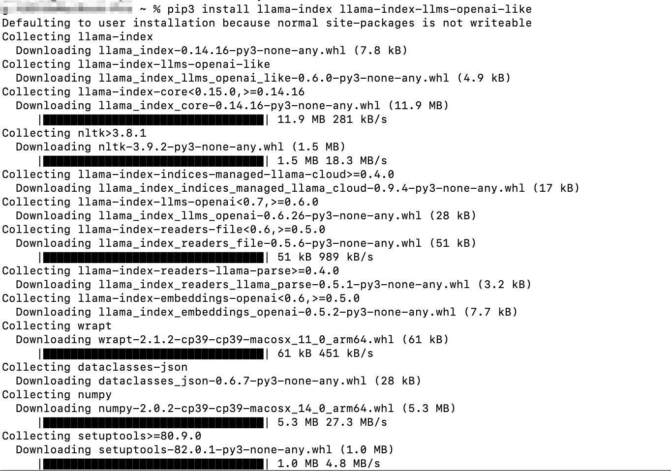 Install LlamaIndex