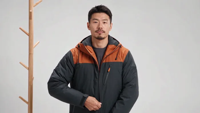 冲锋衣口播带货 · 首帧锁的产品被人穿上之后