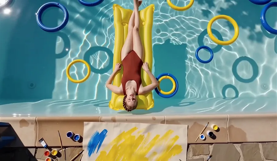 Edit — Clear the Pool Clutter · Input video · 编辑前视频