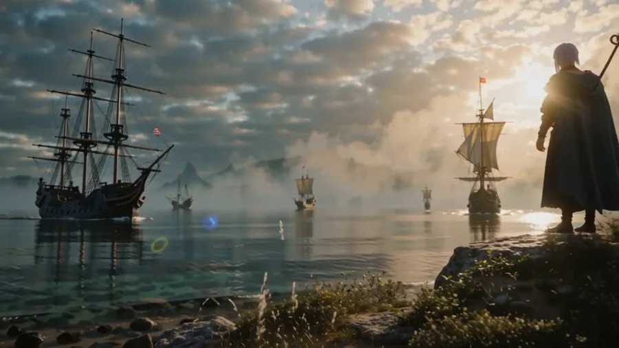 Edit — Scale Up the Sailing Ship · Input video · 编辑前视频